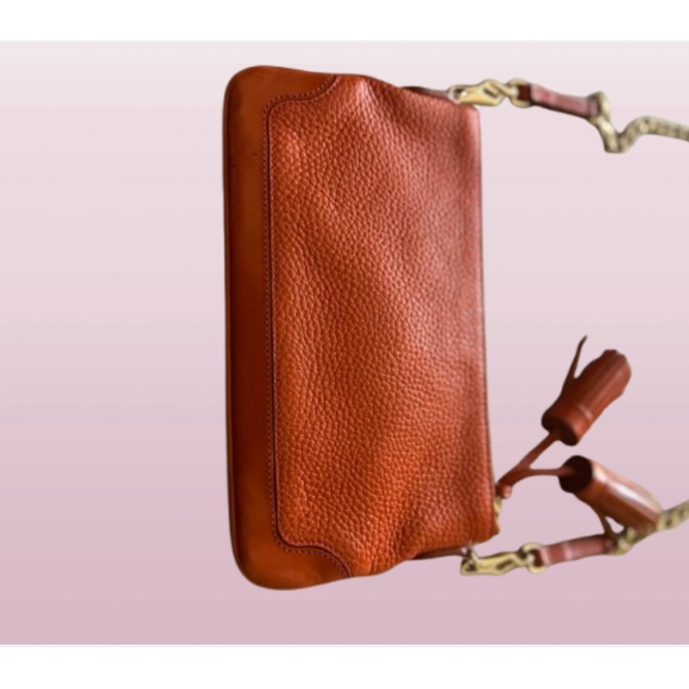 Burberry Orange Leather Chain Crossbody Bag - Picture 2 of 5